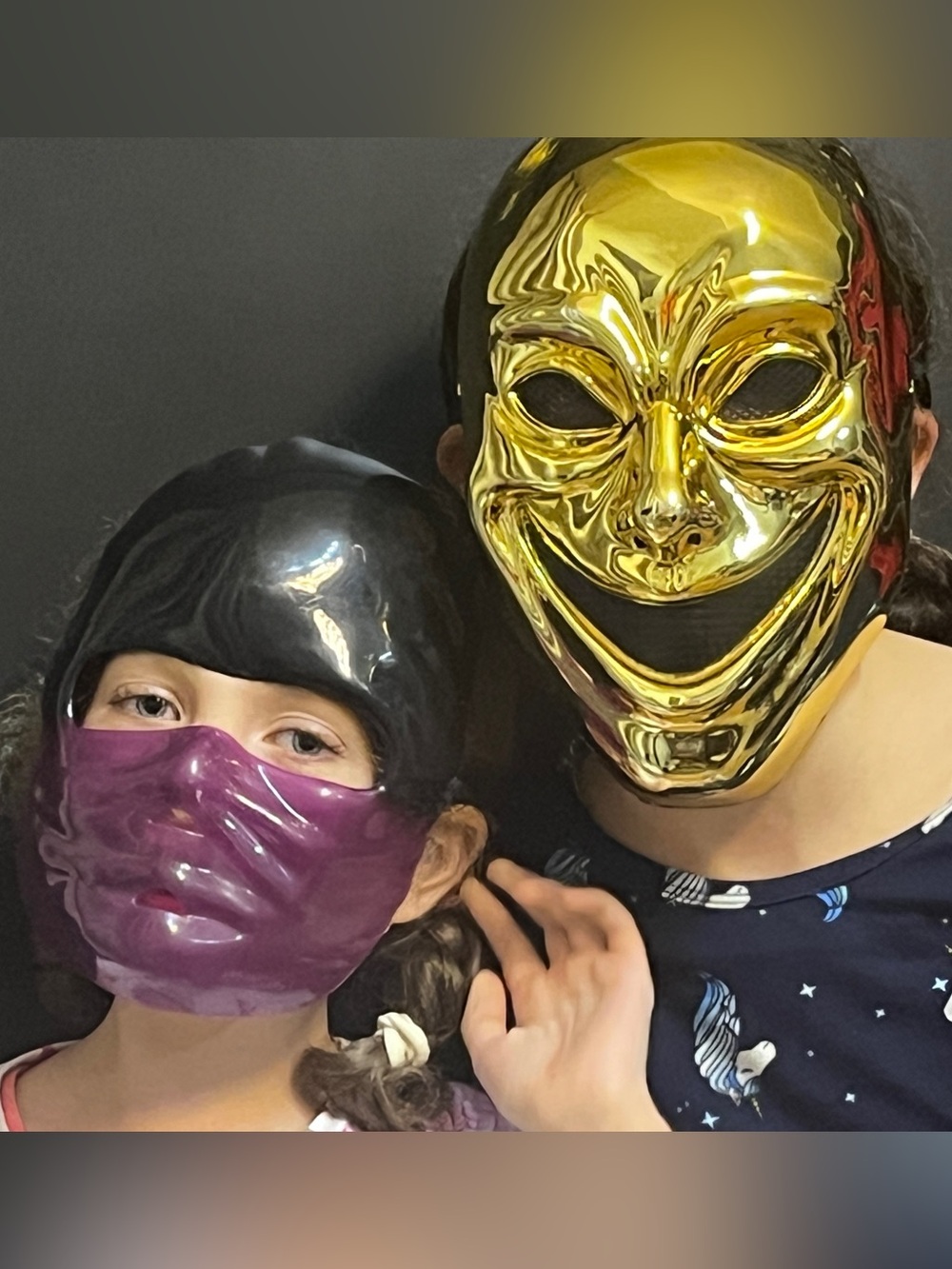 Kids / Adults Party Mask Set — Gold, Black & Purple Costume Masks
